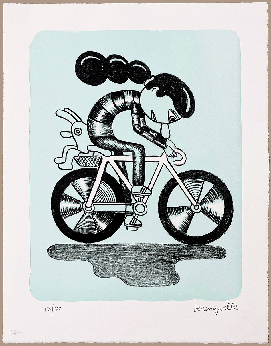 “Cyclist, Rue du Montparnasse”, Jeremyville by Idem